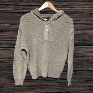 Tribal Knit Hooded Sweater